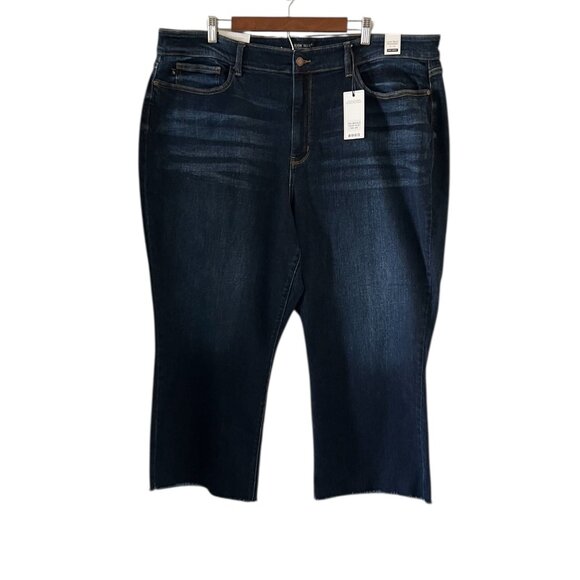 Judy Blue NEW I Want You To Know High-Rise Crop Wide Leg Jeans Size 24W